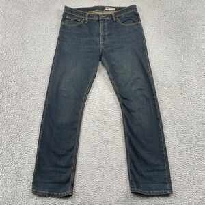 Wrangler Jeans Mens 33x30 Blue Slim Straight Dark Wash Stretch Denim 112336257